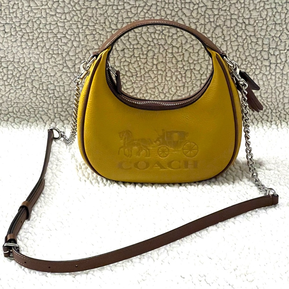 Coach Yellow Leather Crossbody Bag